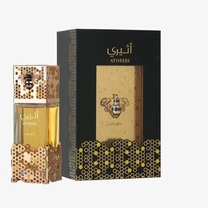 Lattafa Atheeri Perfume with Black and Gold Design